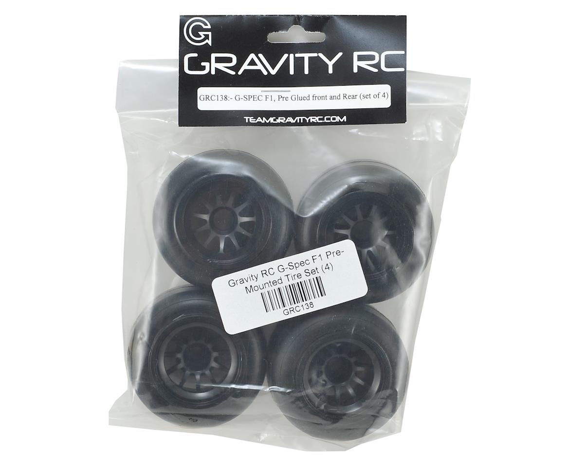 Gravity RC G-Spec F1 Front & Rear Pre-Mounted Rubber Tire Set (4)